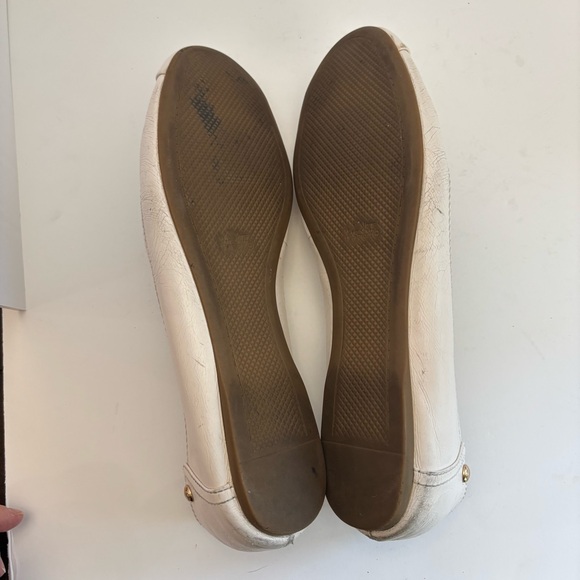 COACH Chelsea Leather Ballet Flat Matte Light Pink Cream Shoes Size 9 - Picture 10 of 11